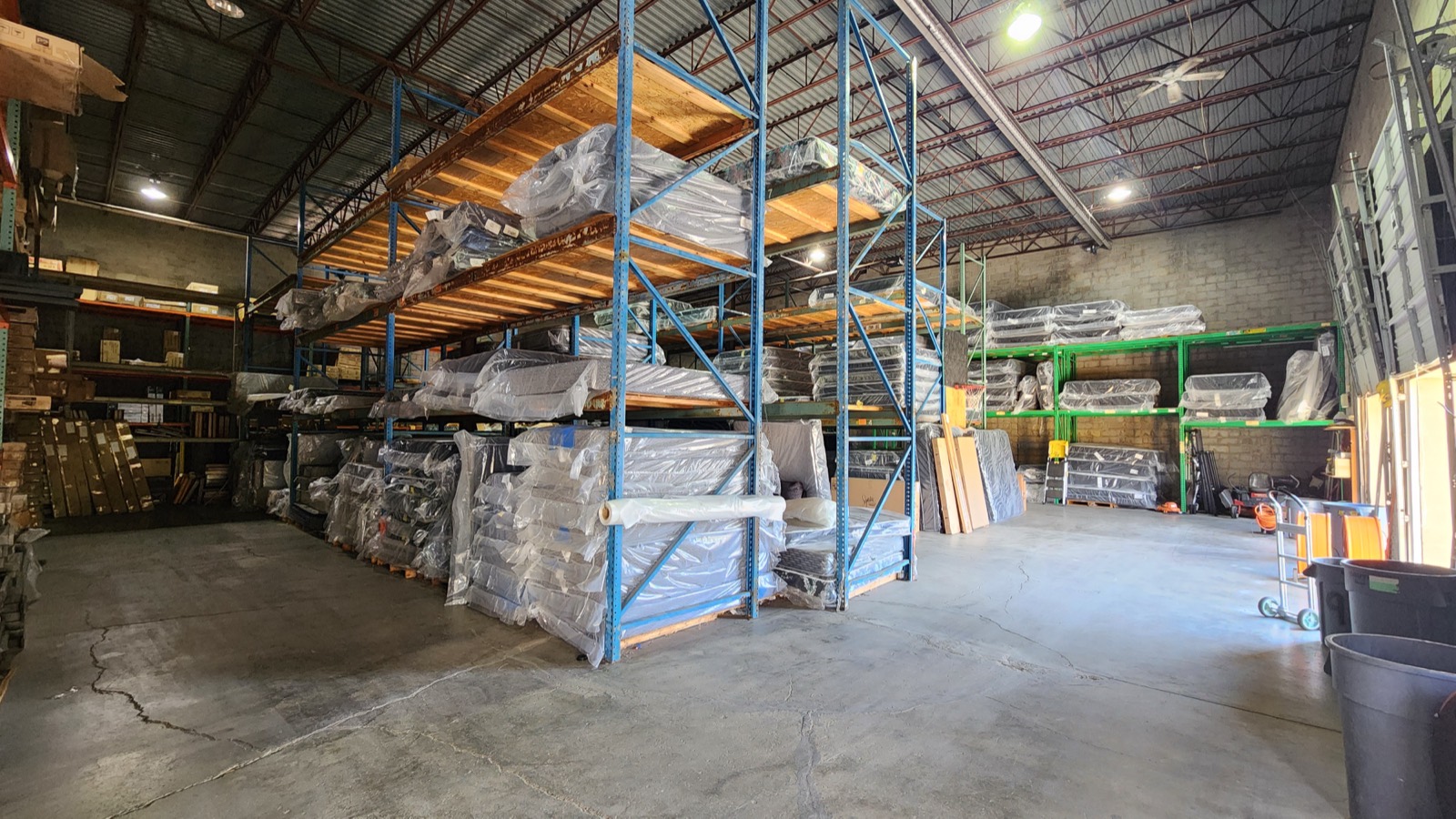 Warehouse interior with racking